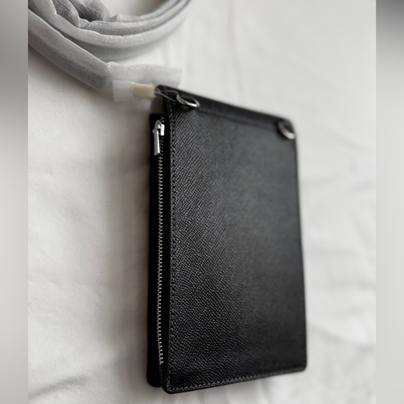 Coach Black Textured Leather Phone Sleeve - Picture 5 of 6